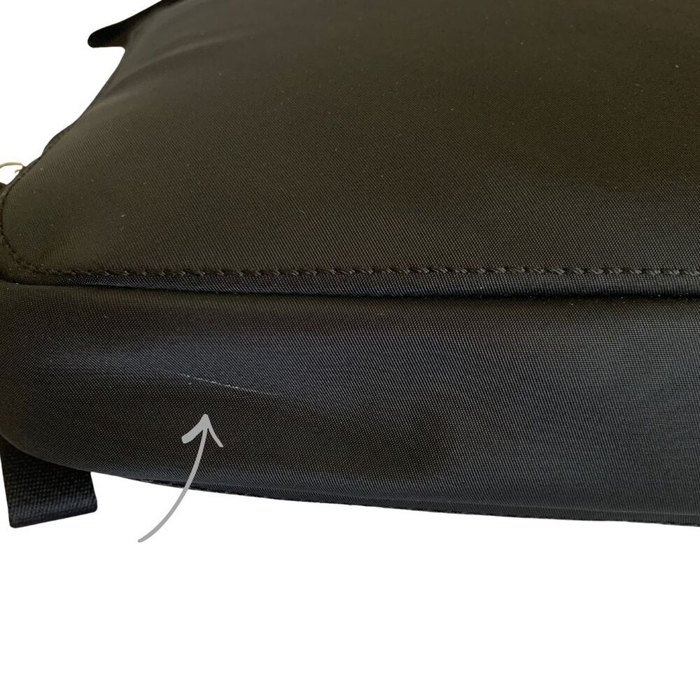 Kate Spade Chelsea Black Nylon Laptop Case Crossbody Gold Hardware - Picture 12 of 12